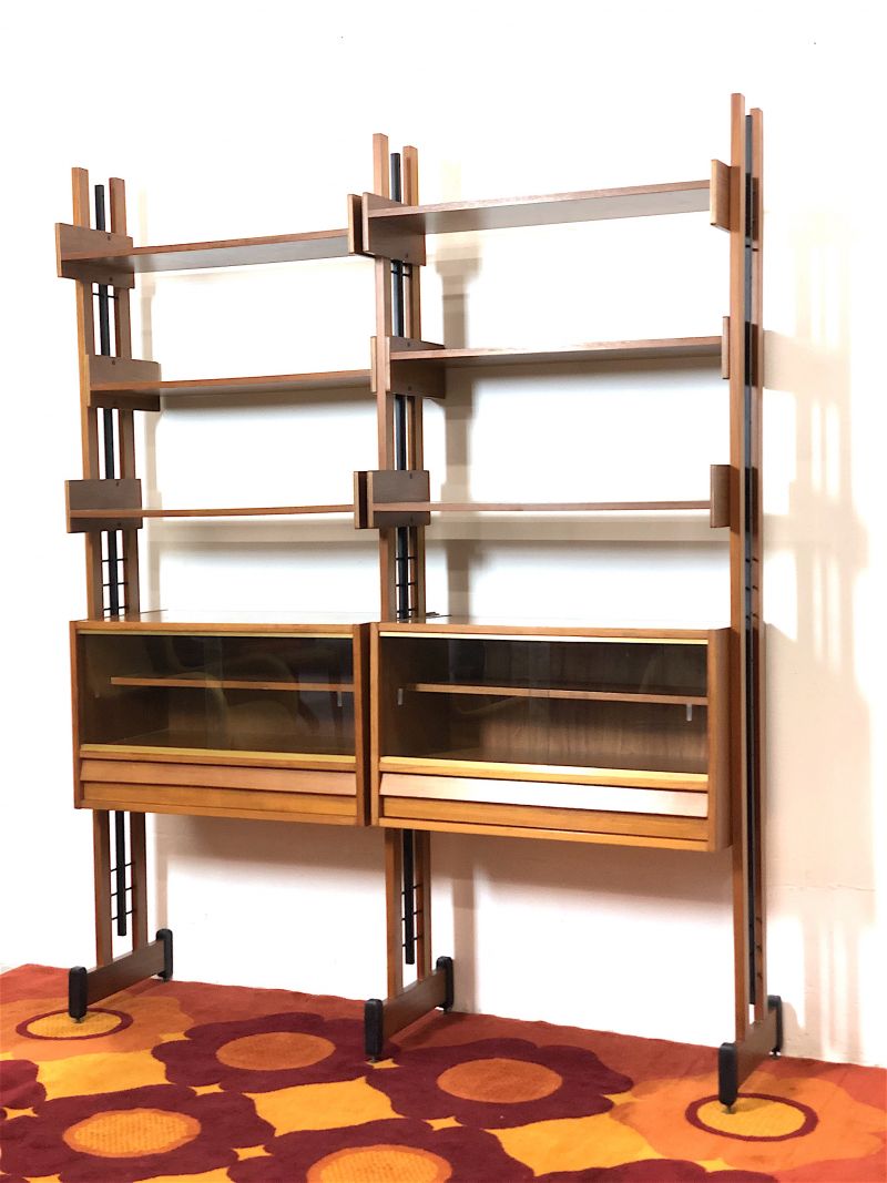 WAIMEA shop online - Vintage 2-bay Teack Bookcase from the 1960s - Made in  Italy 