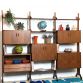 Vintage bookcase design Vittorio Dassi (3 Bays) 1960s Made in Italy