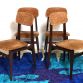 Set of 4 1960s Teack Chairs Made in Italy