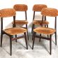 Set of 4 1960s Teack Chairs Made in Italy