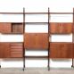 Libreria modulare a 3 campate Vintage Anni 60  - Made in Italy -