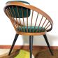 Poltrona Vintage Circle Chair  By YNGVE EKSTROM  Anni 50 Made in Svezia